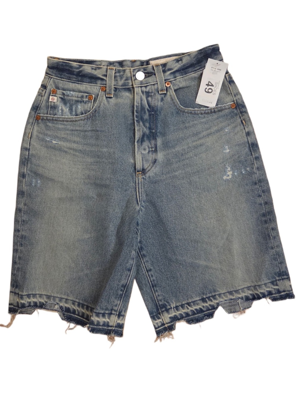 Ag Adriano Goldschmied Bay Light Blue Denim Shorts